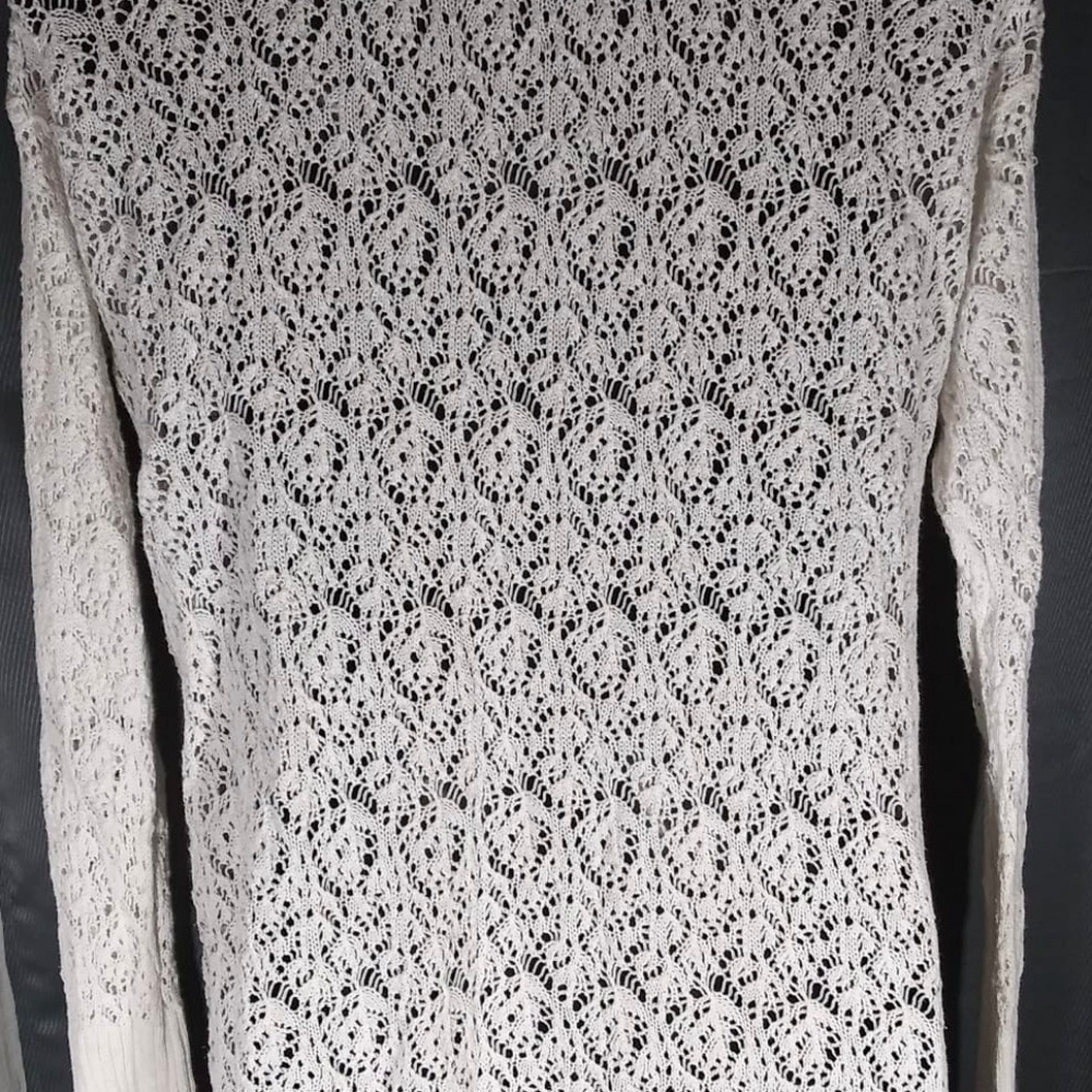Aeropostale lacy see through Sweater Size M - Picture 4 of 6